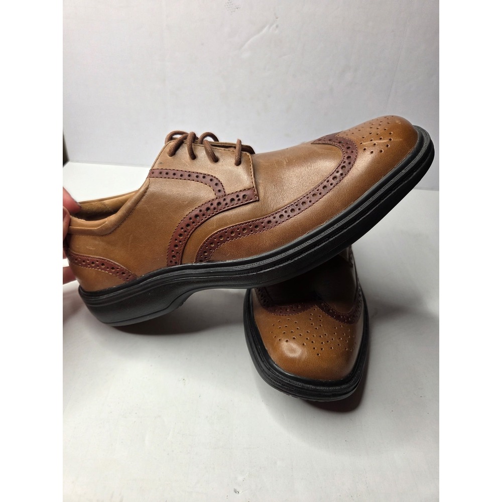 Dr. Comfort Mens Wingtip Oxford Tan Brown Leather Dress Shoes VN325249 Size 7M
